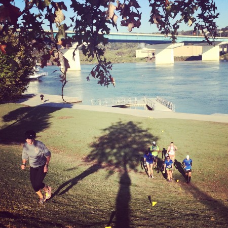 Running up the Chattanooga Riverfront.